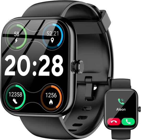 ‌Smart Watch with Alexa Built-in, 1.83" HD Touchscreen, Bluetooth Calling, Fitness Tracker