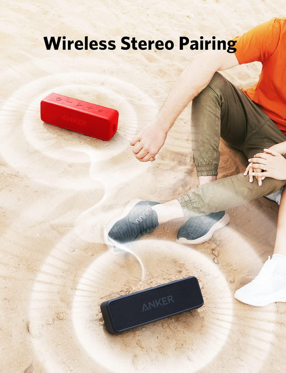 Anker Soundcore 2 Portable Bluetooth Speaker with Stereo Sound, Bluetooth 5, Bassup