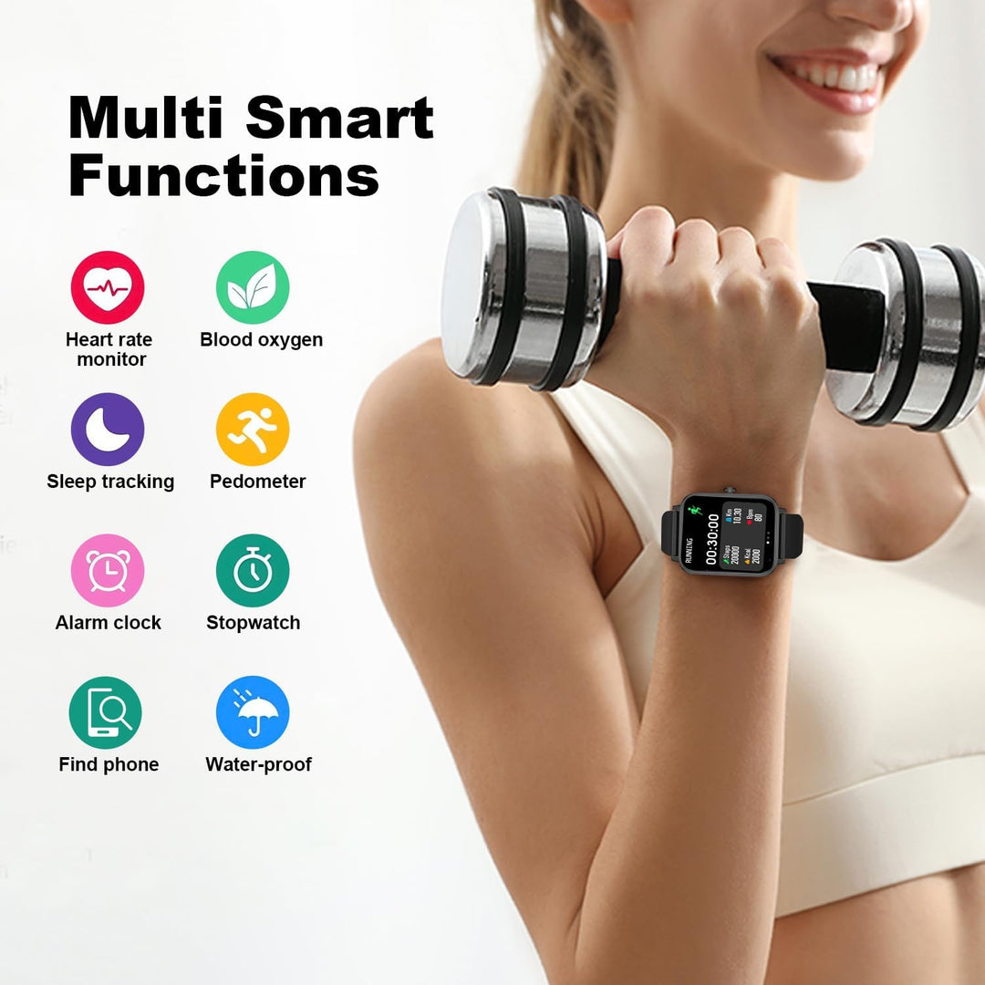Smart Watch for Men Women SmartWatch 1.83" for iPhone Samsung Android Phone Compatible, Fitness Tracker Watch with Pedometer