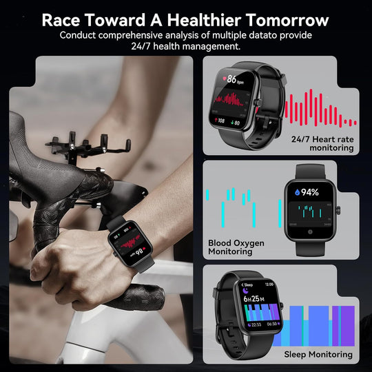 ‌Smart Watch with Alexa Built-in, 1.83" HD Touchscreen, Bluetooth Calling, Fitness Tracker