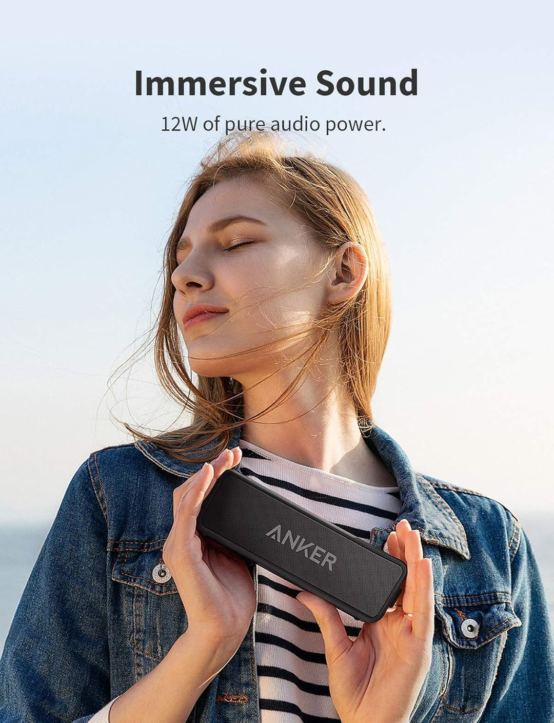 Anker Soundcore 2 Portable Bluetooth Speaker with Stereo Sound, Bluetooth 5, Bassup