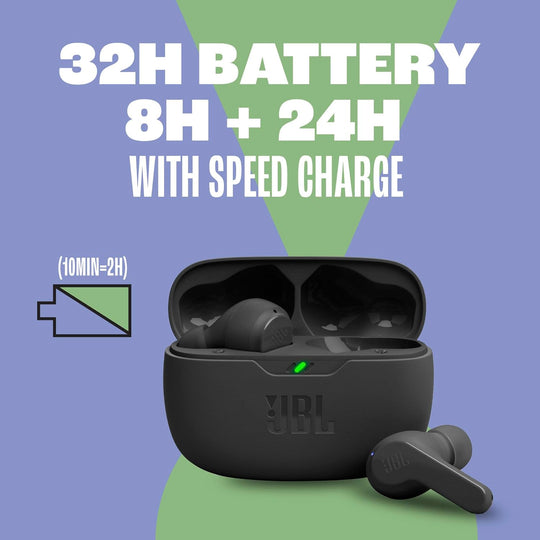 JBL Vibe Beam - True Wireless JBL Deep Bass Sound Earbuds, Bluetooth 5.2, Water & Dust Resistant