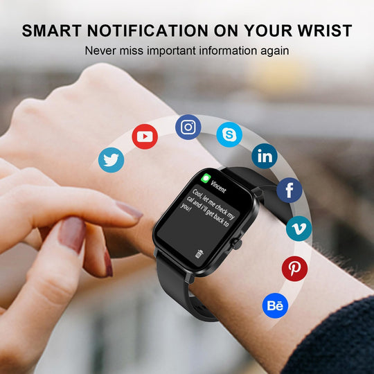 Smart Watch for Men Women SmartWatch 1.83" for iPhone Samsung Android Phone Compatible, Fitness Tracker Watch with Pedometer