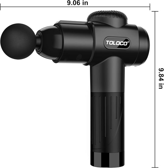 Massage Gun, Deep Tissue Back Massage for Athletes for Pain Relief, Percussion Massager with 10 Massages Heads & Silent Brushless Motor