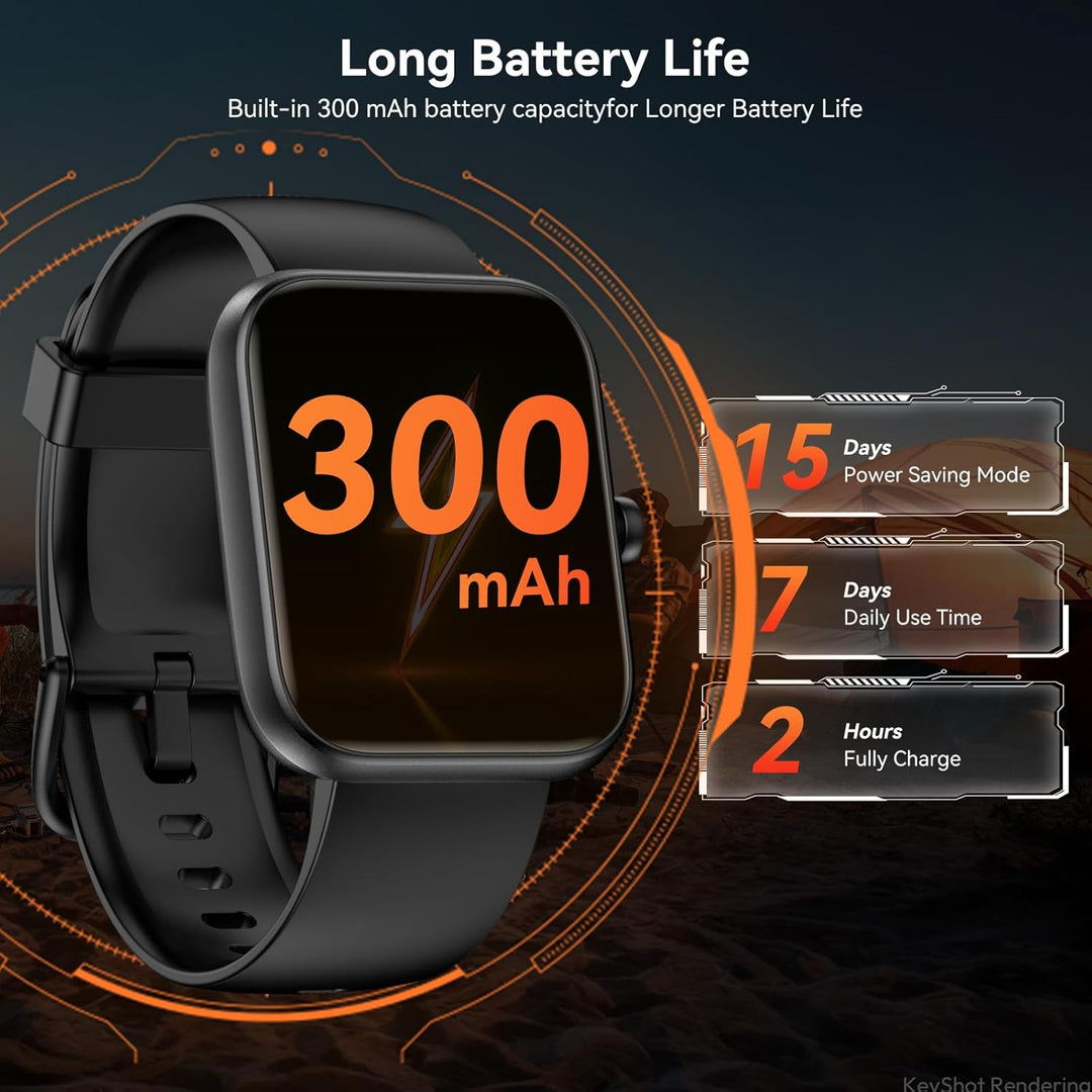 ‌Smart Watch with Alexa Built-in, 1.83" HD Touchscreen, Bluetooth Calling, Fitness Tracker