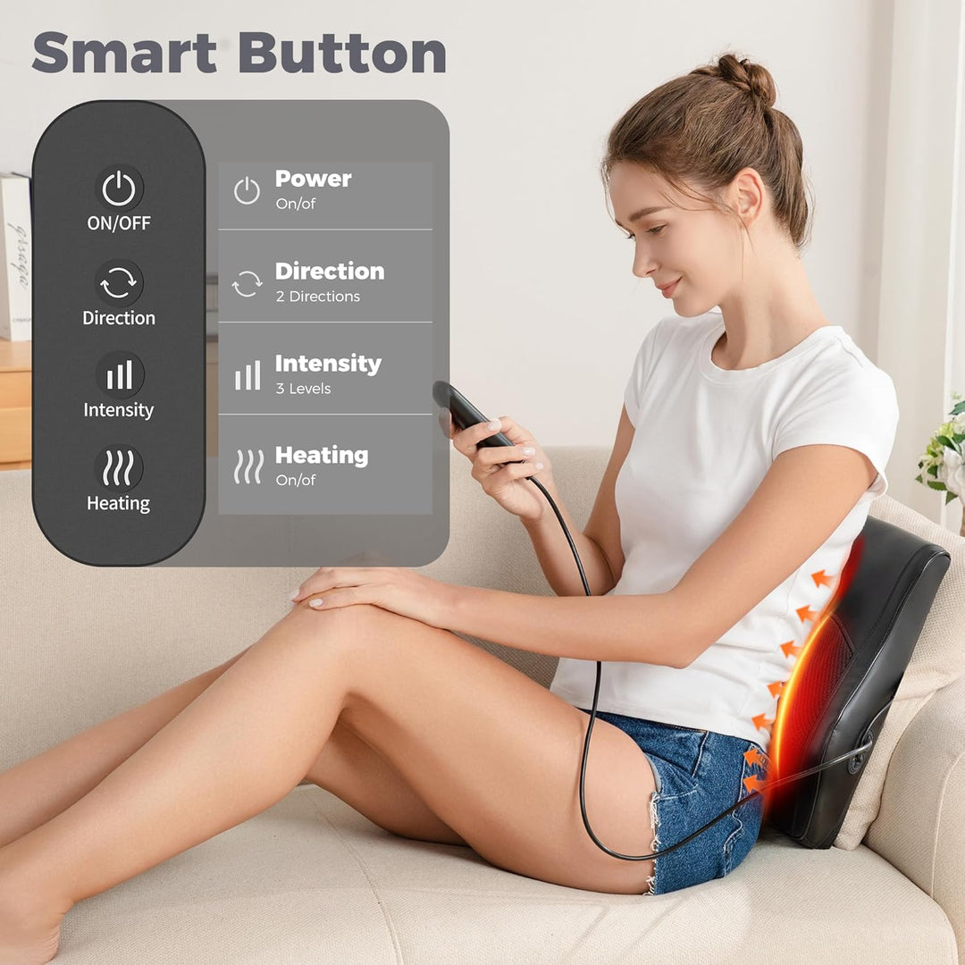 Neck and Back Massager for Pain Relief Deep Tissue with Heat, Shiatsu Shoulder Massager
