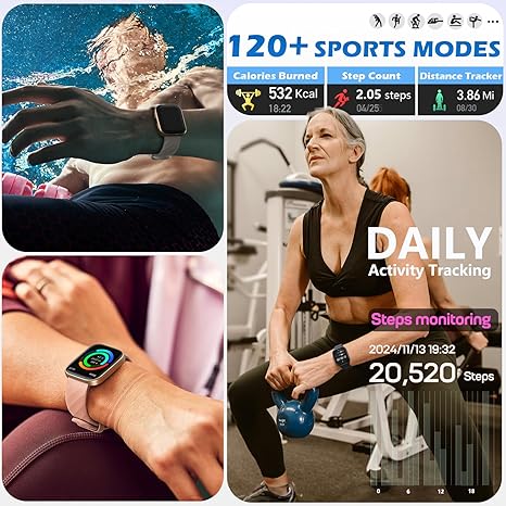 MorePro Smart Watch for Men Women(Make/Answer Call) Sports Fitness Trackers for iPhone Android
